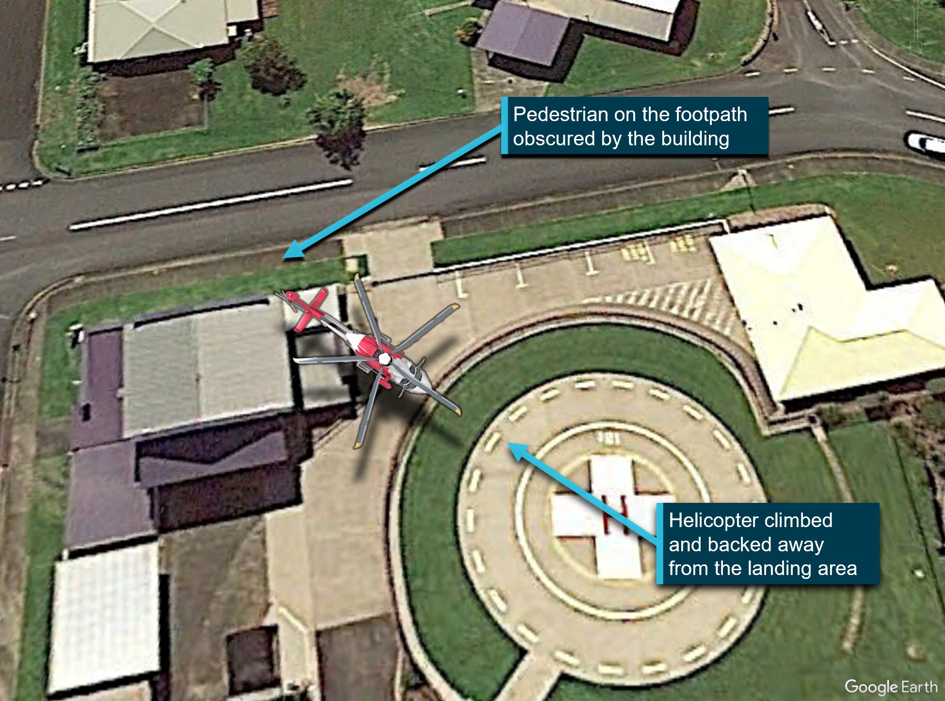 Downwash incidents at hospital helicopter landing sites ATSB